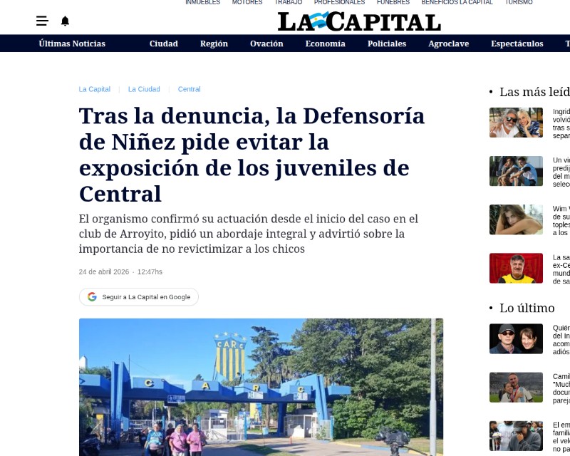 La Defensoría pide evitar la exposición de los juveniles de Central